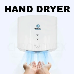 Chronovex ABS Automatic Infrared Sensor High Jet Speed Hot and Cold Fast Dry Hand Dryer (White)