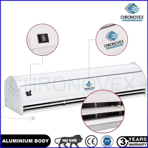 CHRONOVEX Air Curtain 2 Feet Commercial Air Curtain 2 Speeds Door Air Curtain 1000 CFM / 725 CFM Low Noise Indoor Air Curtain (Standard Series)